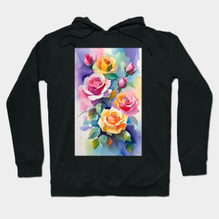 Watercolor Roses Hoodie